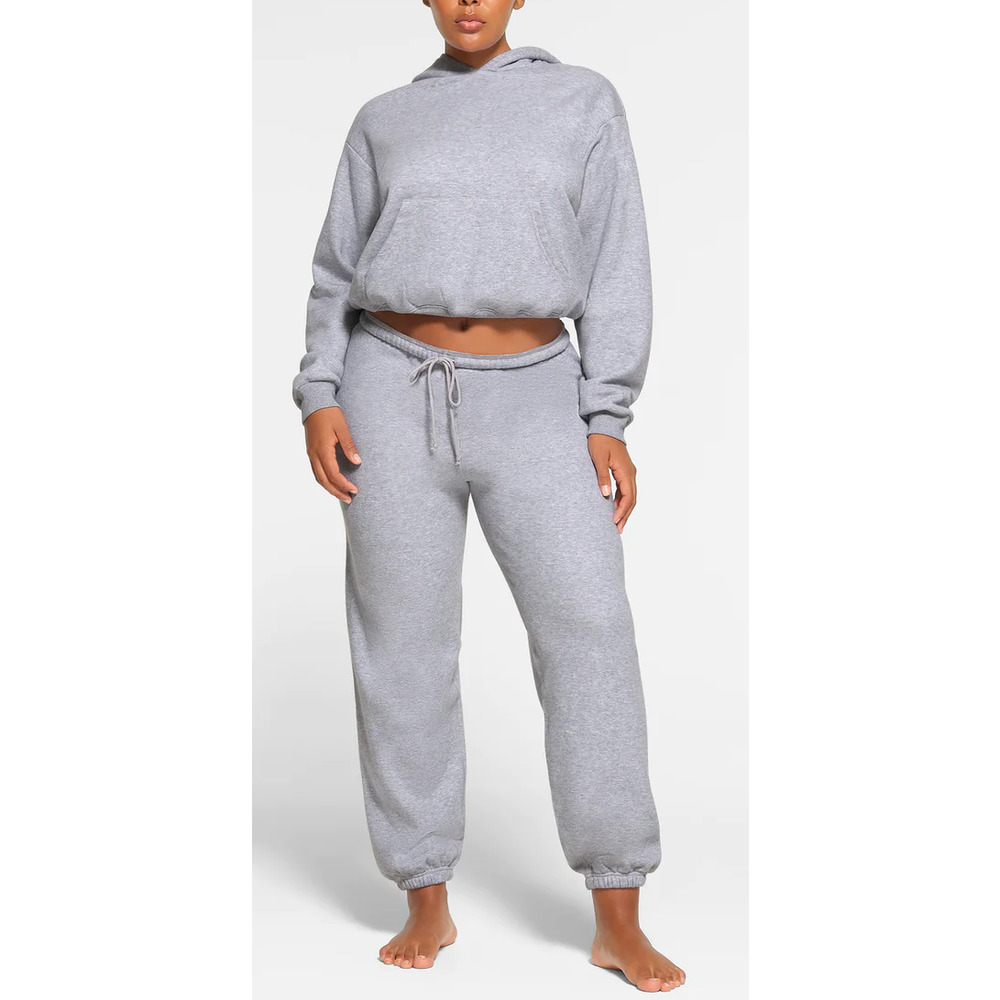 SKIMS Cotton Fleece Jogger Relaxed Fit Lounge Sweatpants Heather Grey NWT 4X